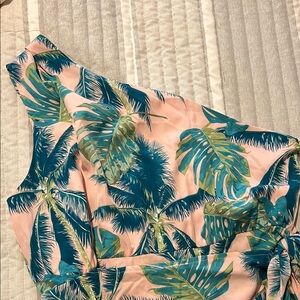 Tropical Leaf Print Dress